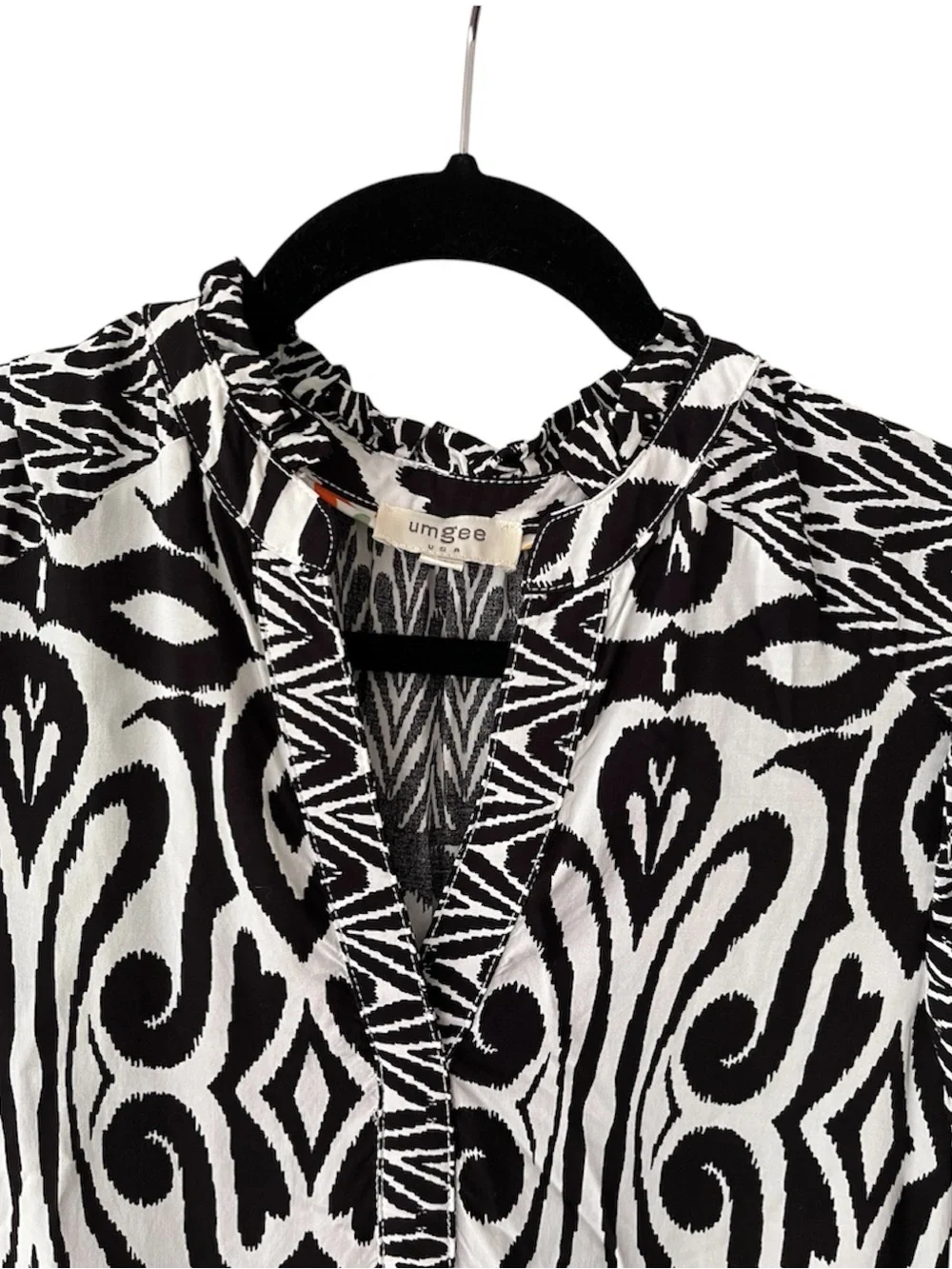 UMGEE Black & White Patterned Women’s Dress, Midi/Maxi length, EUC, Size Medium - Picture 4 of 10